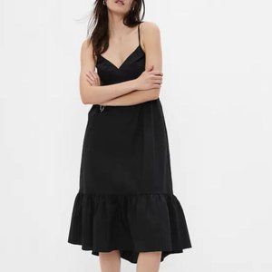 NWT Gap Deep V-Neck Cami Midi Dress - Size S